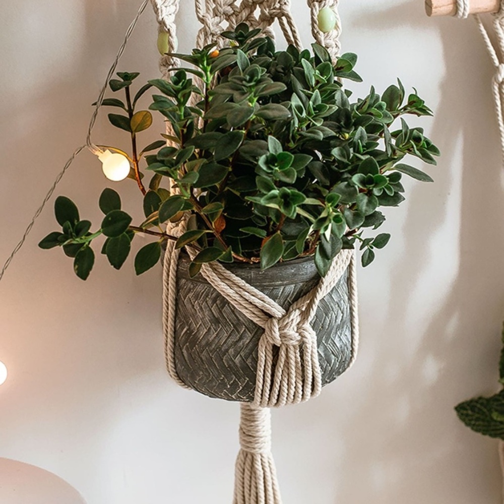 boho macrame wall tassel plant hangers - Picture 4 of 5